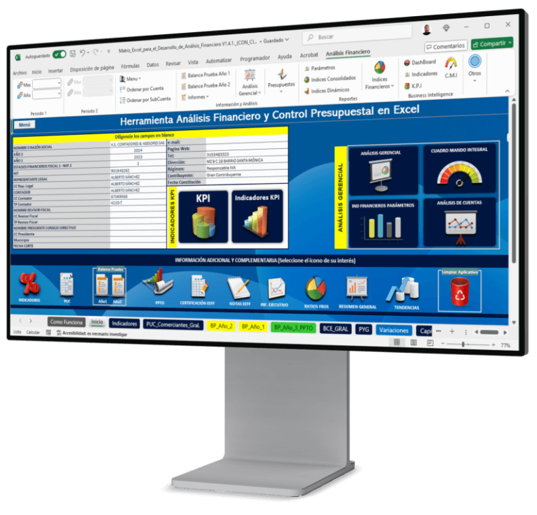 Herramienta de Análisis Financiero y Control Presupuestal en Excel