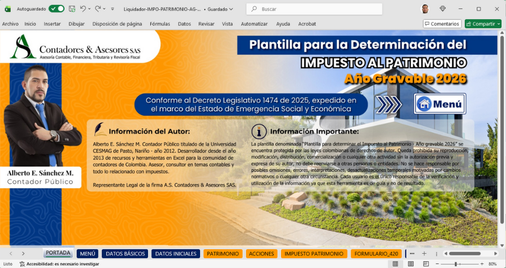 Herramienta para Determinar y Liquidar el Impuesto al Patrimonio AG 2026​
