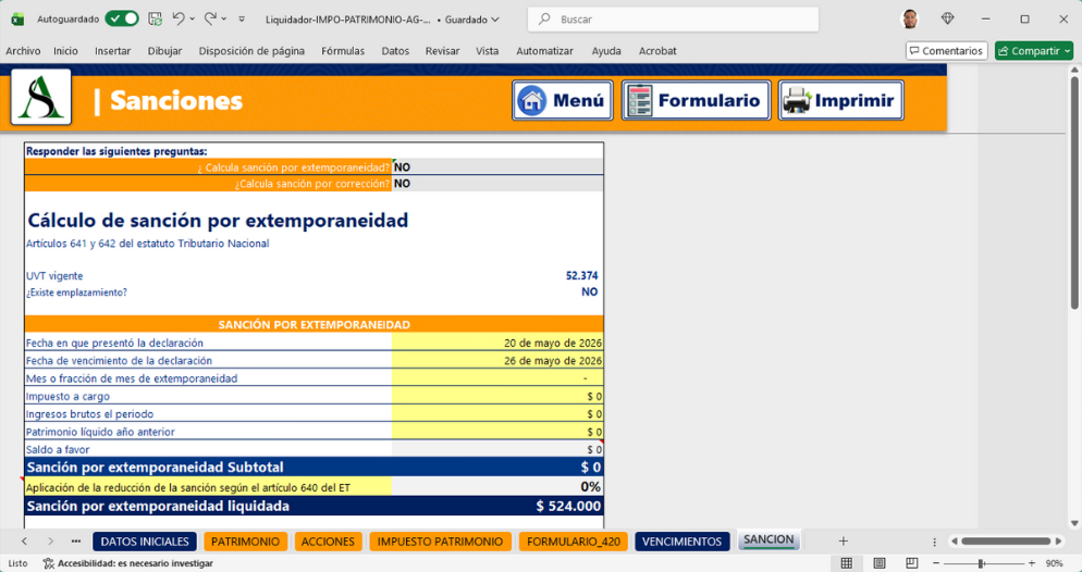 Herramienta para Determinar y Liquidar el Impuesto al Patrimonio 2026 ...