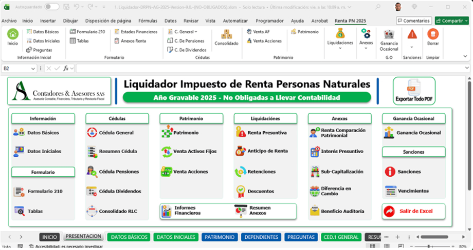 Declaración de renta de personas naturales AG 2025